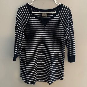 Calvin Klein size xl 3/4 sleeve striped top